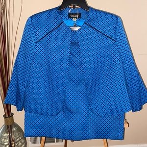 Blue/black Evan-Picone skirt set